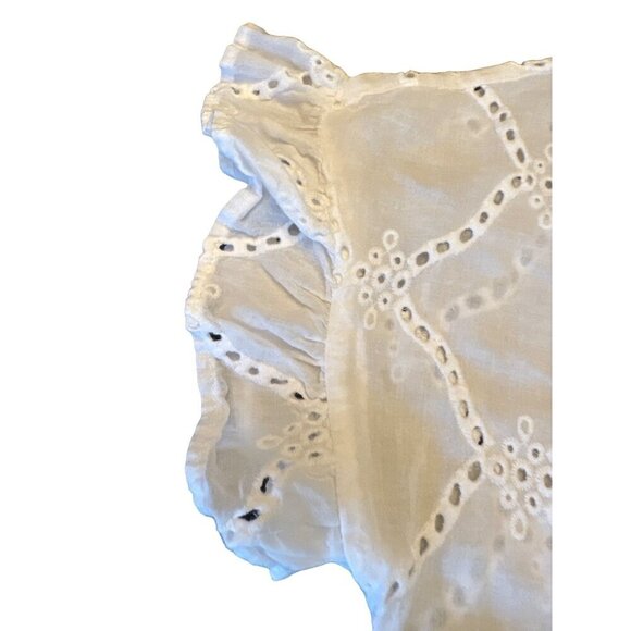 Entra White Eyelet Oversized Swim Cover Dress Size Small - Picture 4 of 7